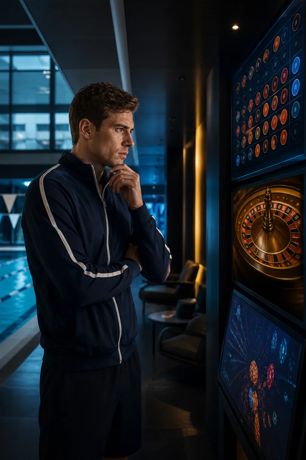 Sportler erwägt verschiedene Casino-Titel